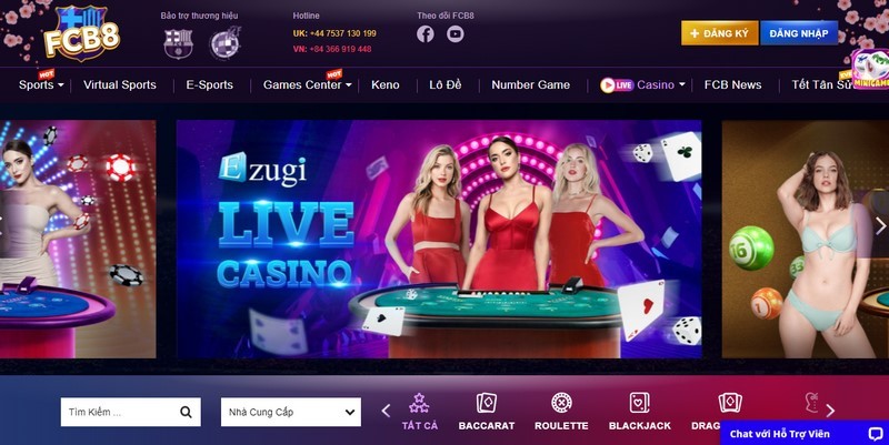 Khám phá casino trực tuyến tại nhà cái FCB8 ngay hôm nay